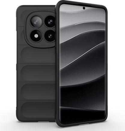 Redmi Note 14 Pro Plus Kılıf Esnek Tpu Oyuklu Arka Yüzey Tasarımlı Mnc Etnik Silikon Kapak - Siyah