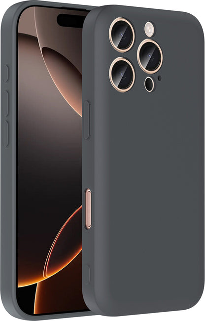 iPhone 16 Pro Max Kılıf Kamera Korumalı Kartlık Hazneli Mnc Vitra Kapak - Gri