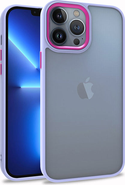 iPhone 13 Pro Max Kılıf Mnc Flora Kapak-Lila
