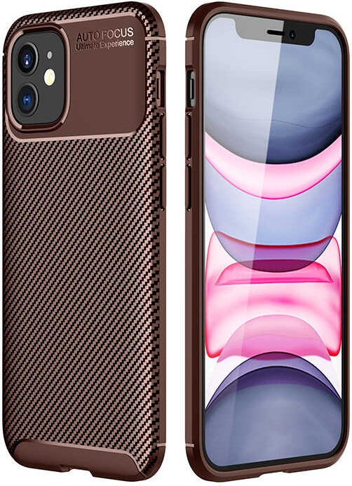 iPhone 12 Mini Uyumlu Mnc Negro Silikon Kapak-Kahverengi