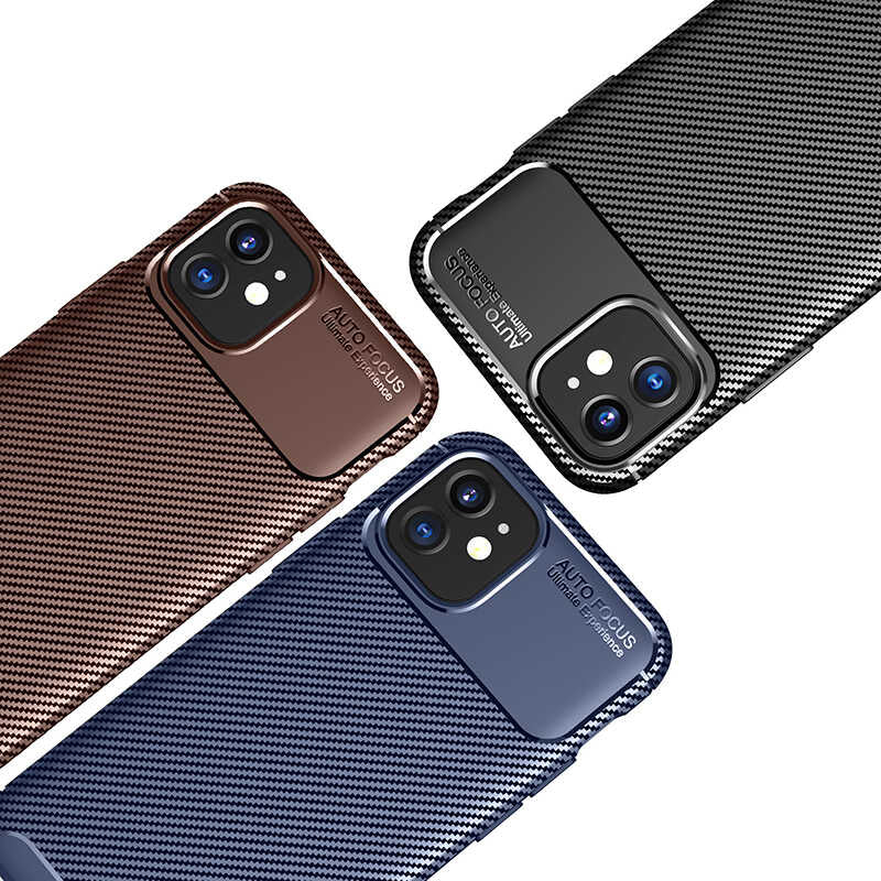 iPhone 12 Mini Uyumlu Mnc Negro Silikon Kapak-Kahverengi
