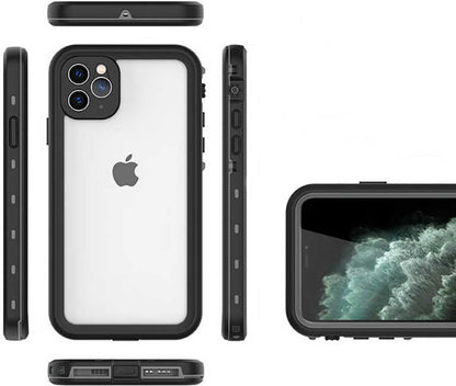 iPhone 12 Pro Max Uyumlu 1-1 Su Geçirmez Kılıf-Siyah