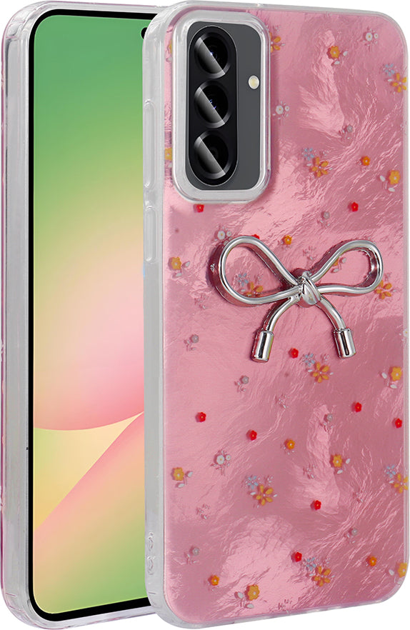 Galaxy A56 Kılıf Kamera Korumalı Figürlü Mnc Ponti Silikon Kapak - Açık Pembe