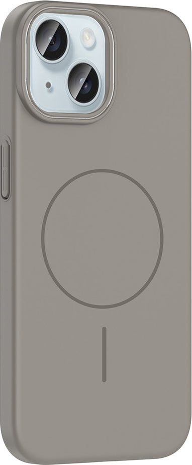 iPhone 15 Kılıf Magsafe Şarj Özellikli Mnc Ruby Silikon Kapak - Siyah