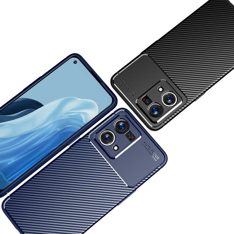 Oppo Reno 7 4g Kılıf Mnc Negro Silikon Kapak-Siyah