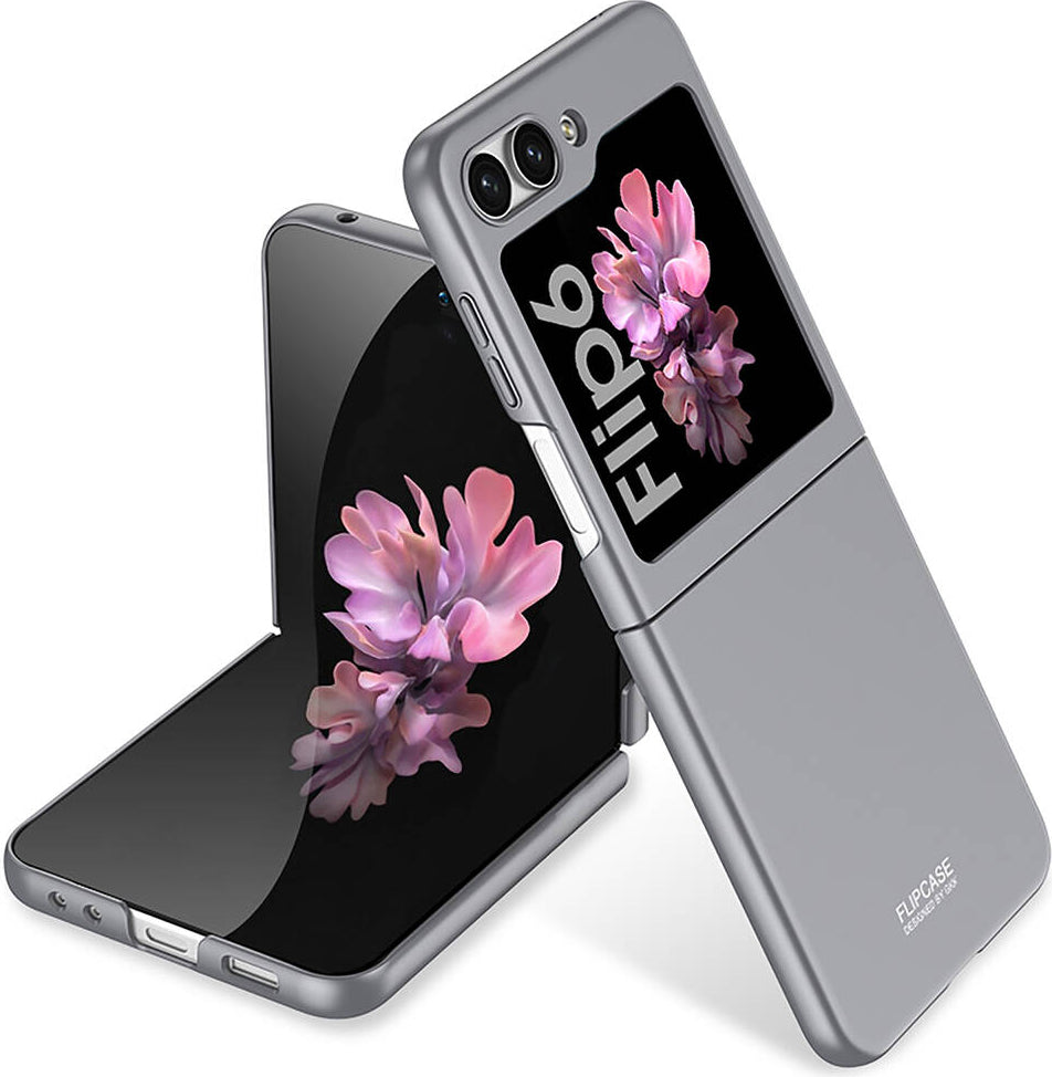 Galaxy Z Flip 6 Kılıf Mnc Sert Kıpta Kapak-Gri
