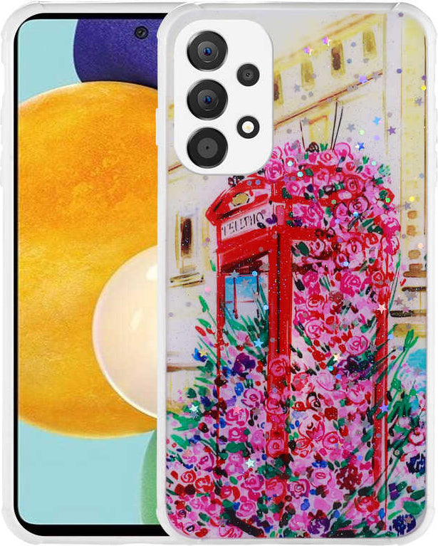 Galaxy A52 Kılıf Simli Desenli Kamera Korumalı Parlak Mnc Popy Kapak-Kulübe