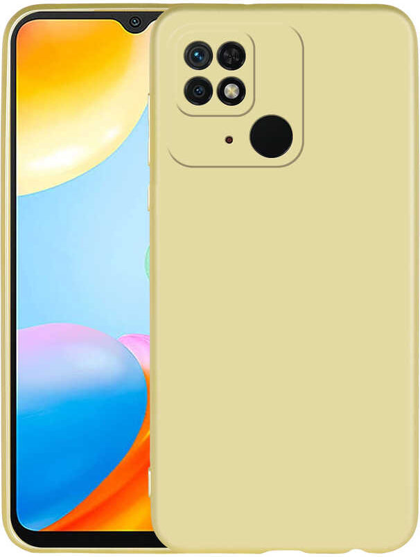 Xiaomi Redmi 10C Kılıf Mnc Premier Silikon Kapak-Gold
