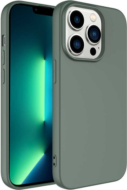 iPhone 14 Pro Kılıf Mnc Mara Laaakan Kapak-Koyu Yeşil