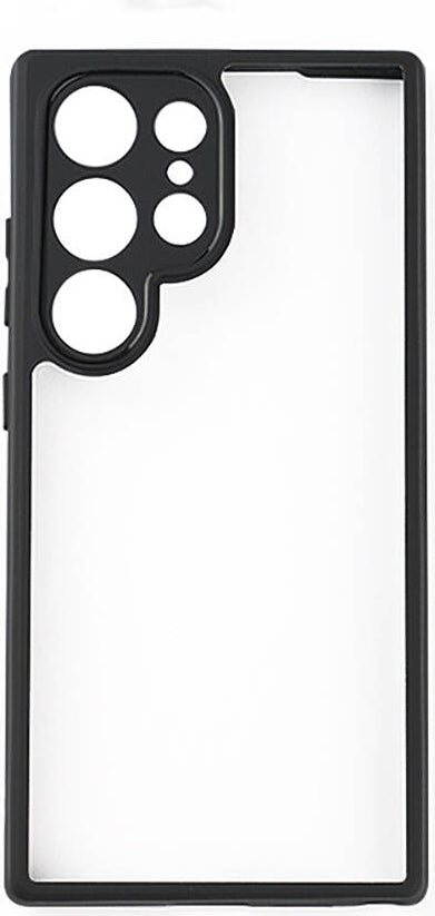 Galaxy S24 Ultra Kılıf Kamera Korumalı Şeffaf Arka Yüzey Mnc New Roll Kapak-Siyah