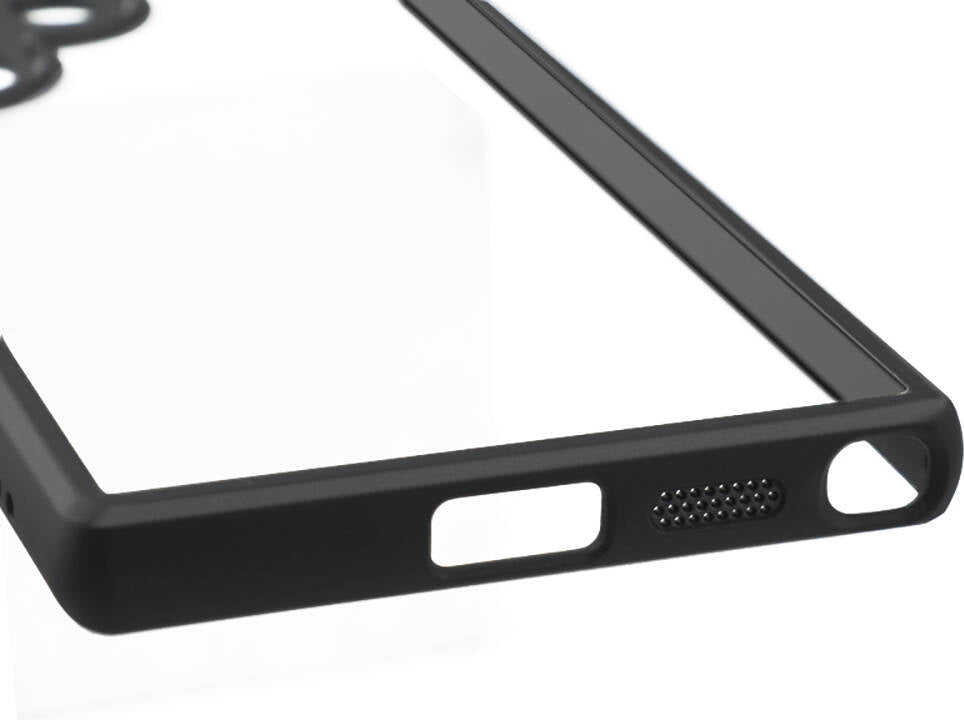 Galaxy S24 Ultra Kılıf Kamera Korumalı Şeffaf Arka Yüzey Mnc New Roll Kapak-Siyah