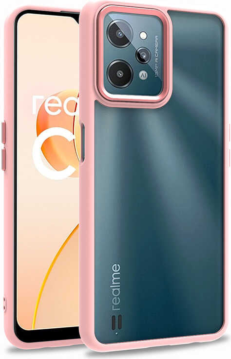 Realme C31 Kılıf Mnc Flora Kapak-Rose Gold
