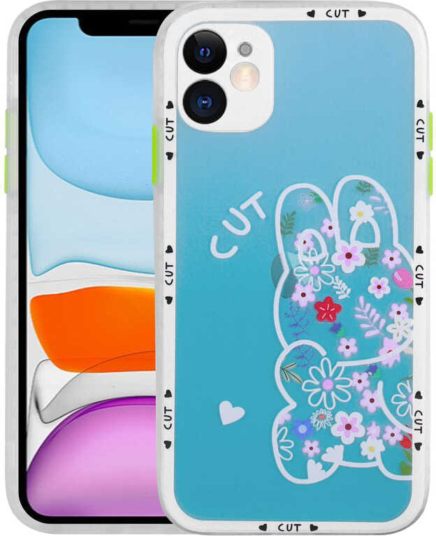 iPhone 11 Kılıf Kamera Korumalı Desenli Sert Mnc Hess Kapak-No2