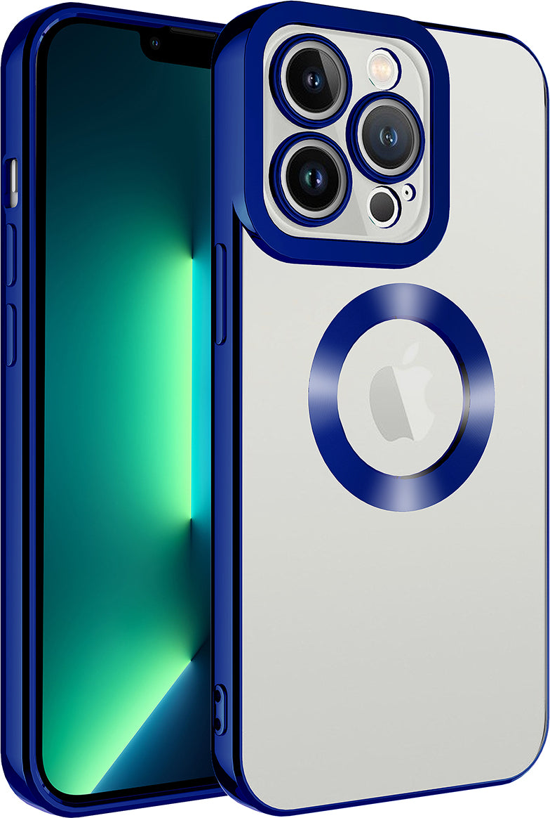 iPhone 11 Pro Uyumlu Kamera Korumalı Logo Gösteren Mnc Omega Kapak-Lacivert