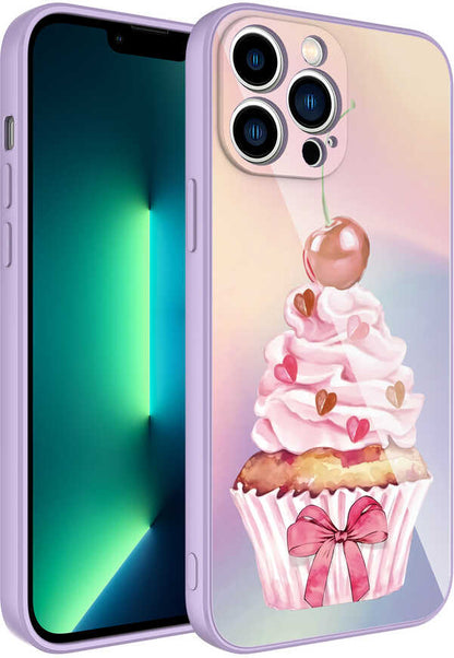 iPhone 12 Pro Kılıf Kamera Korumalı Desenli Sert Silikon Mnc Epoksi KAPAK-NO11