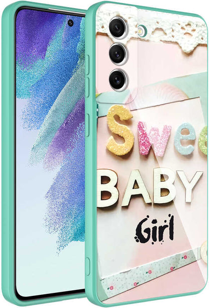 Galaxy S21 Fe Kılıf Kamera Korumalı Desenli Sert Silikon Mnc Epoksi Kapak-No5