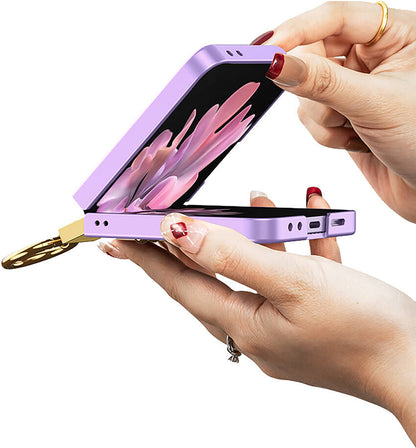 Galaxy Z Flip 6 Kılıf Mnc Z Harfli Yüzüklü Kıpta Kapak-Yeşil