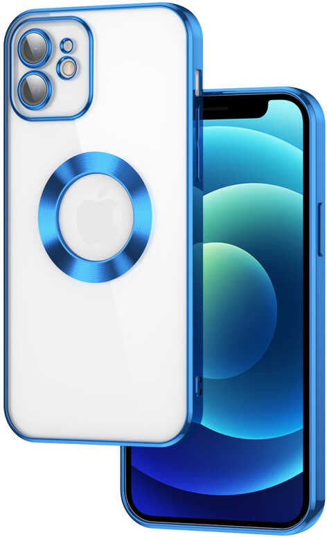 iPhone 11 Uyumlu Kamera Korumalı Logo Gösteren Mnc Omega Kapak-Mavi