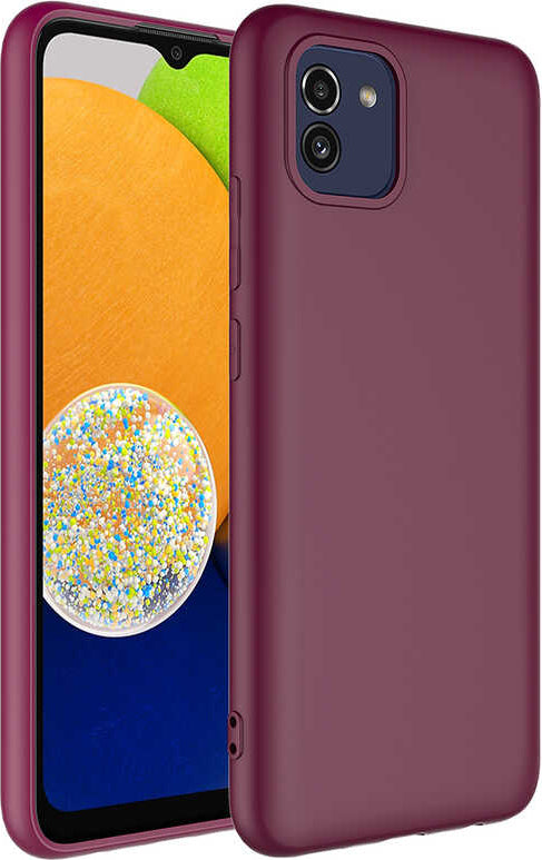 Galaxy A03 Kılıf Mnc Mara Laaakan Kapak-Koyu Mor