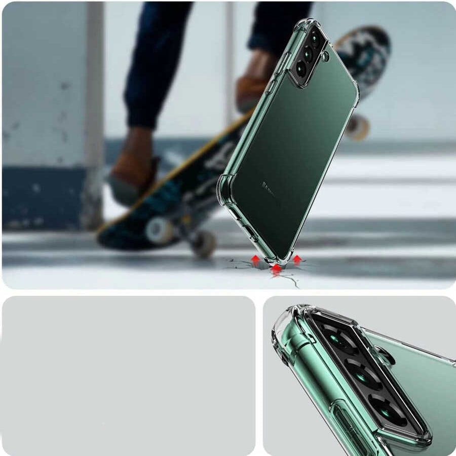Galaxy S22 Plus Kılıf Mnc Kamera Korumalı Nitro Anti Shock Silikon-Renksiz
