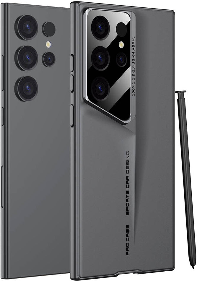 Galaxy S23 Ultra Kılıf Ultra Ince Kamera Korumalı Sert Rubber Mnc Procase Kapak-Gri