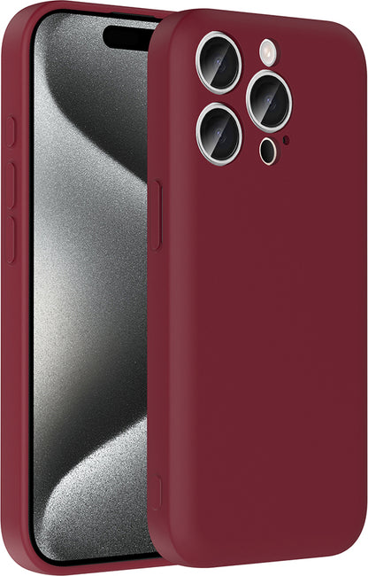 iPhone 15 Pro Max Kılıf Kamera Korumalı Kartlık Hazneli Mnc Vitra Kapak - Mürdüm