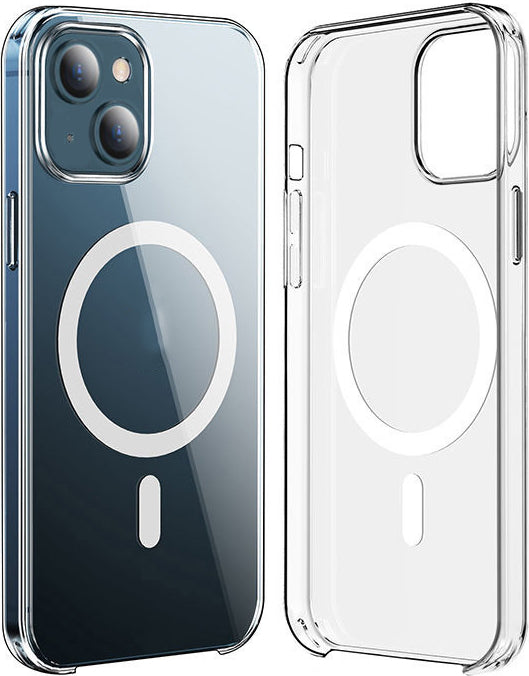 Apple iPhone 15 Plus Kılıf Mnc Wireless Şarj Özellikli Şeffaf Orjin Kapak-Renksiz