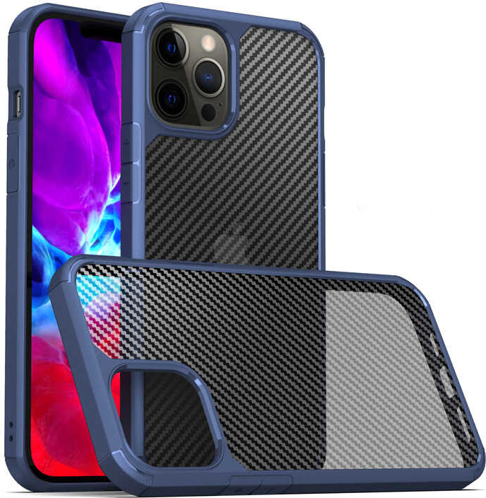 iPhone 12 Pro Max Uyumlu Mnc Inoks Kapak-Mavi