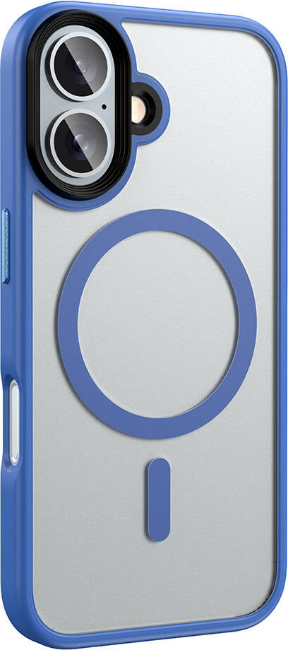 Apple iPhone 16 Plus Kılıf Mat Arka Yüzey Wireless Şarj Özellikli Mnc Flet Magsafe Kapak-Pembe