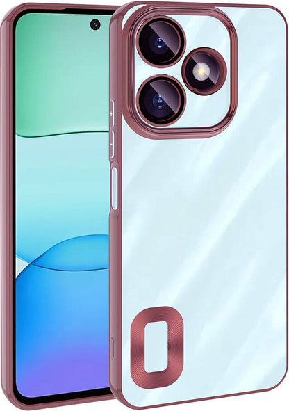 Xiaomi Redmi 13 4g Kılıf Kamera Korumalı Logo Gösteren Mnc Omega Kapak-Rose Gold