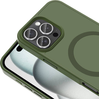 iPhone 16 Pro Max Kılıf Magsafe Şarj Özellikli Mat Arka Yüzey Mnc Sio Kapak-Rose Gold