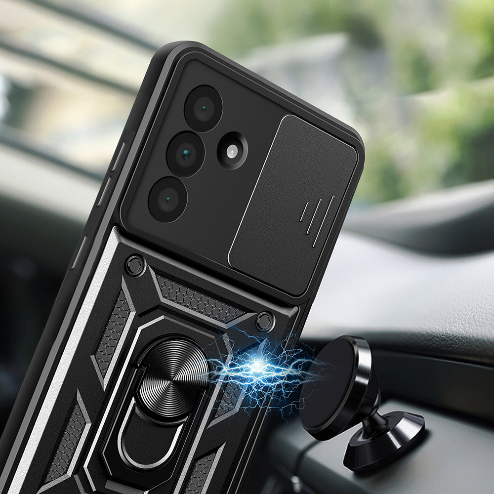 Galaxy A36 Kılıf Magnetik Standlı Kamera Korumalı Mnc Sürgülü Vega Kapak -115438
