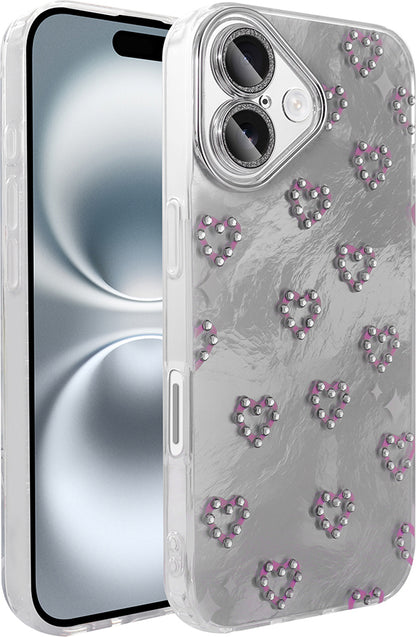 iPhone 16 Plus Kılıf Kamera Korumalı Figürlü Mnc Ponti Silikon Kapak - Beyaz