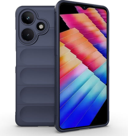 Infinix Hot 30 Kılıf Esnek Tpu Oyuklu Arka Yüzey Tasarımlı Mnc Etnik Silikon Kapak - Lacivert