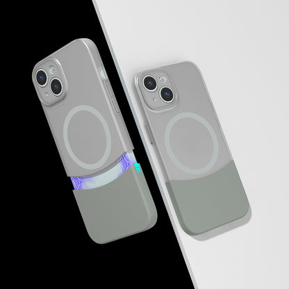 iPhone 15 Kılıf M-Safe Şarj Özellikli Mıknatıslı Mnc Duble Kapak - Siyah