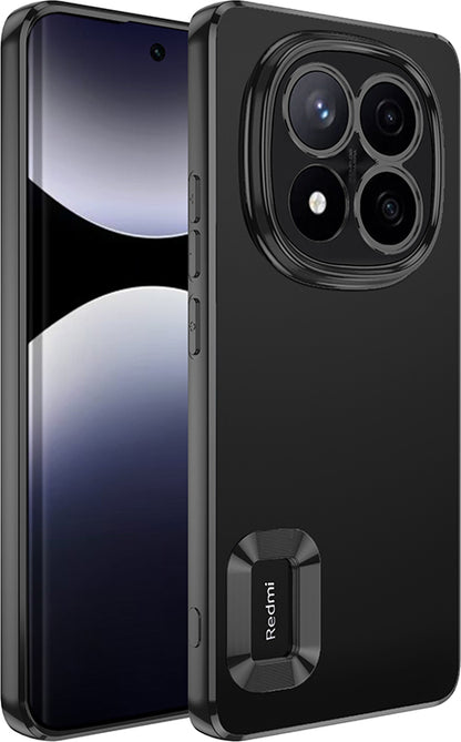 Poco X7 Kılıf Kamera Korumalı Logo Gösteren Mnc Omega Kapak - Siyah