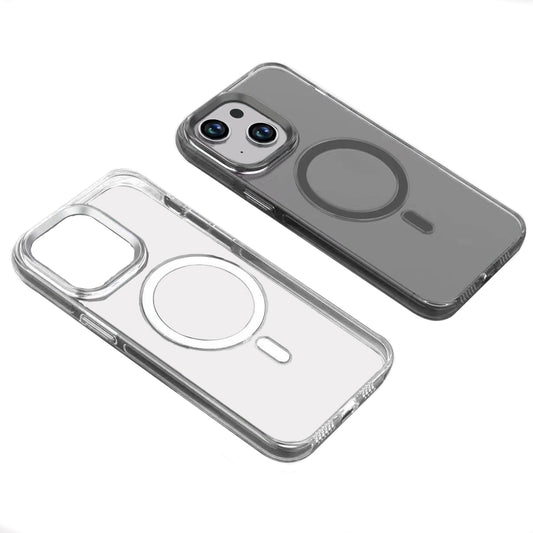 Apple iPhone 15 Plus Kılıf Mnc Wireless Şarj Özellikli Şeffaf Efsane Kapak-Renksiz
