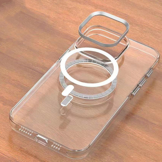 Apple iPhone 15 Plus Kılıf Mnc Wireless Şarj Özellikli Şeffaf Efsane Kapak-Renksiz