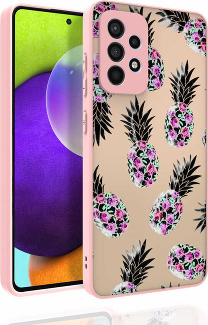 Galaxy A52 Kılıf Desenli Kamera Korumalı Parlak Mnc Nora Kapak-No1