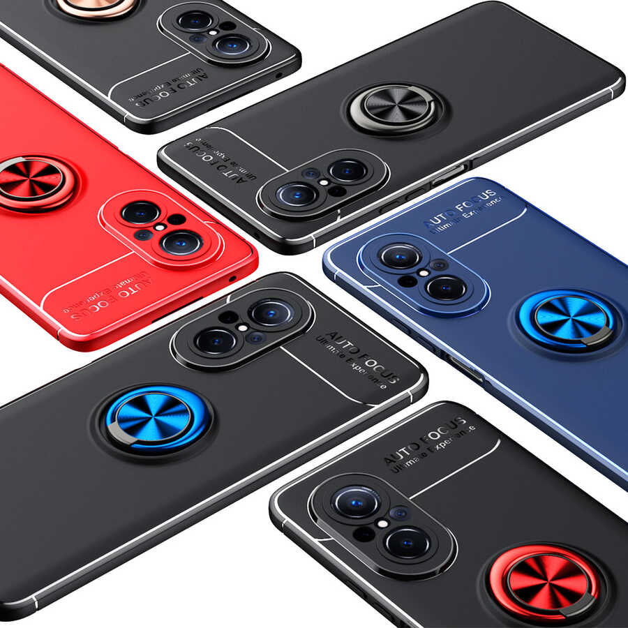 Huawei Nova 9 Se Kılıf Mnc Ravel Silikon Kapak-Siyah-Mavi