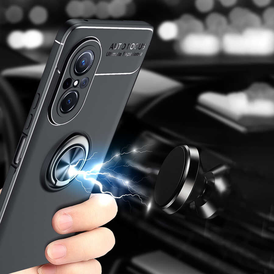 Huawei Nova 9 Se Kılıf Mnc Ravel Silikon Kapak-Siyah-Mavi