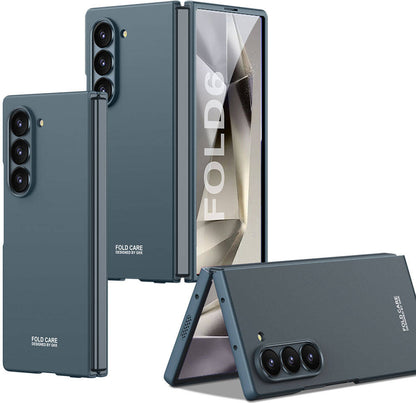 Galaxy Z Fold 6 Kılıf Mnc Sert Kıpta Kapak-Mavi