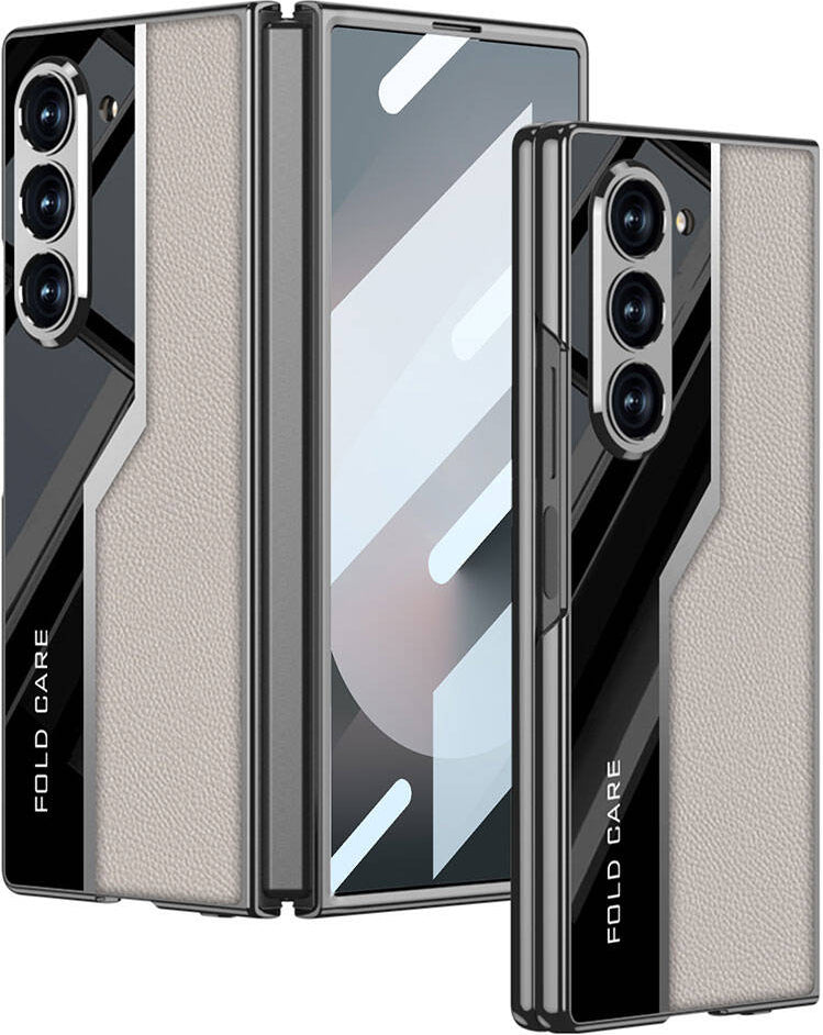 Galaxy Z Fold 6 Kılıf Ultra Ince Kamera Korumalı Pc + Deri Arka Yüzey Mnc Kıpta Poligan Kapak-Titan
