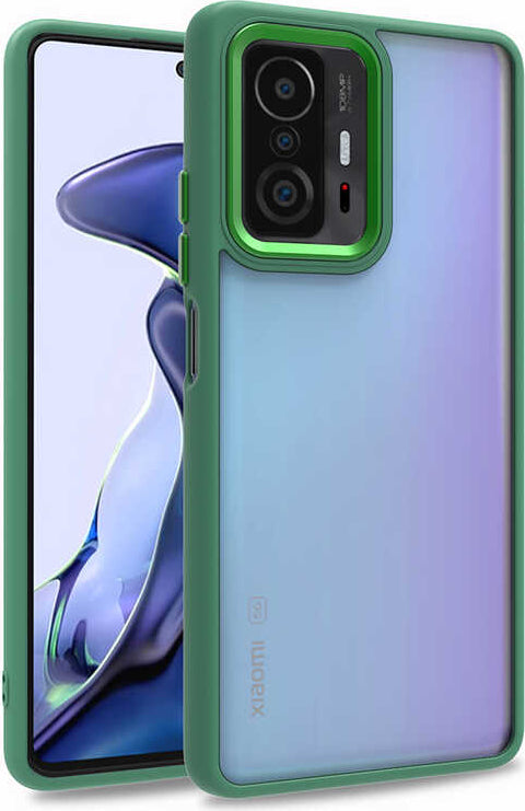 Xiaomi Mi 11T Pro 5g Kılıf Mnc Flora Kapak-Yeşil