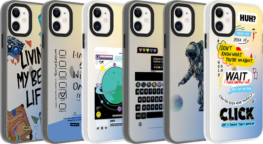 Apple iPhone 12 Kılıf Desenli Mnc Dragon Sert Kapak-Klavye