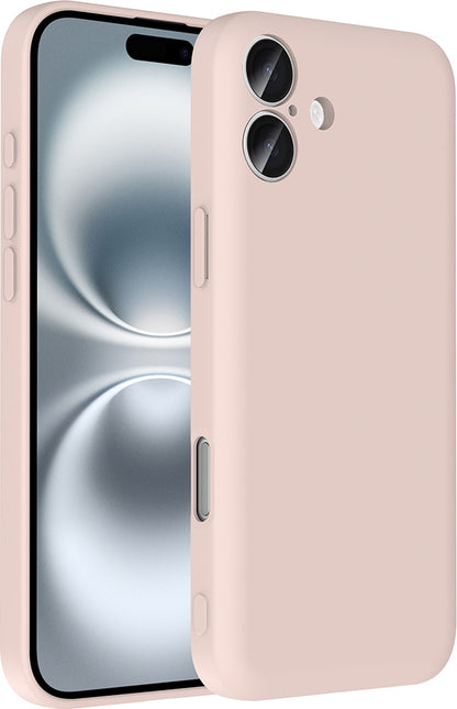 iPhone 16 Plus Kılıf Kamera Korumalı Kartlık Hazneli Mnc Vitra Kapak - Pembe