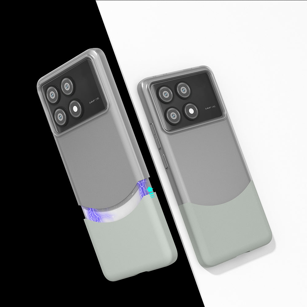 Poco X6 Pro Kılıf Mıknatıslı Mnc Duble Kapak - Gri