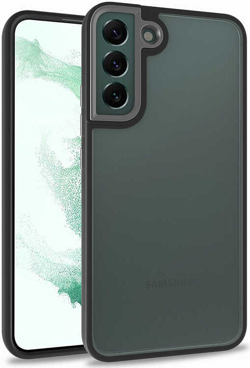 Galaxy S22 Plus Kılıf Mnc Flora Kapak-Siyah