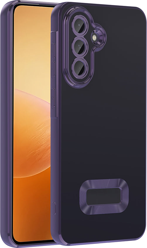 Galaxy A36 Kılıf Kamera Korumalı Logo Gösteren Mnc Omega Kapak - Derin Mor