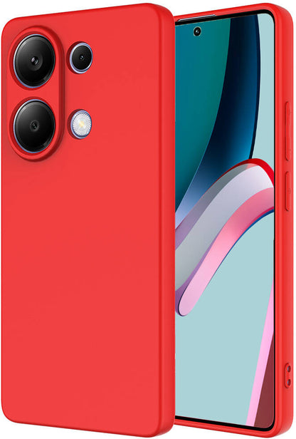 Xiaomi Poco M6 Pro 4g Kılıf Mnc Mara Laaakan Kapak-Kırmızı